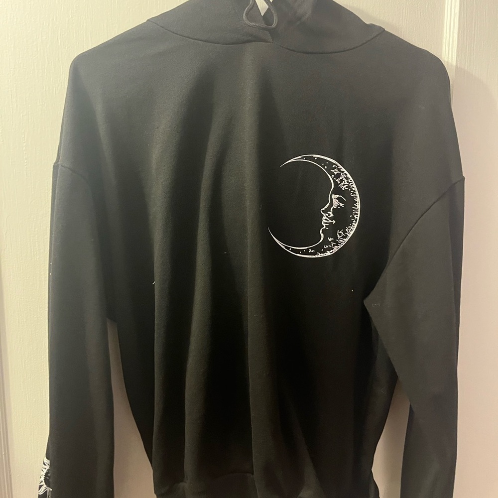SHEIN Black Casual Hoodie